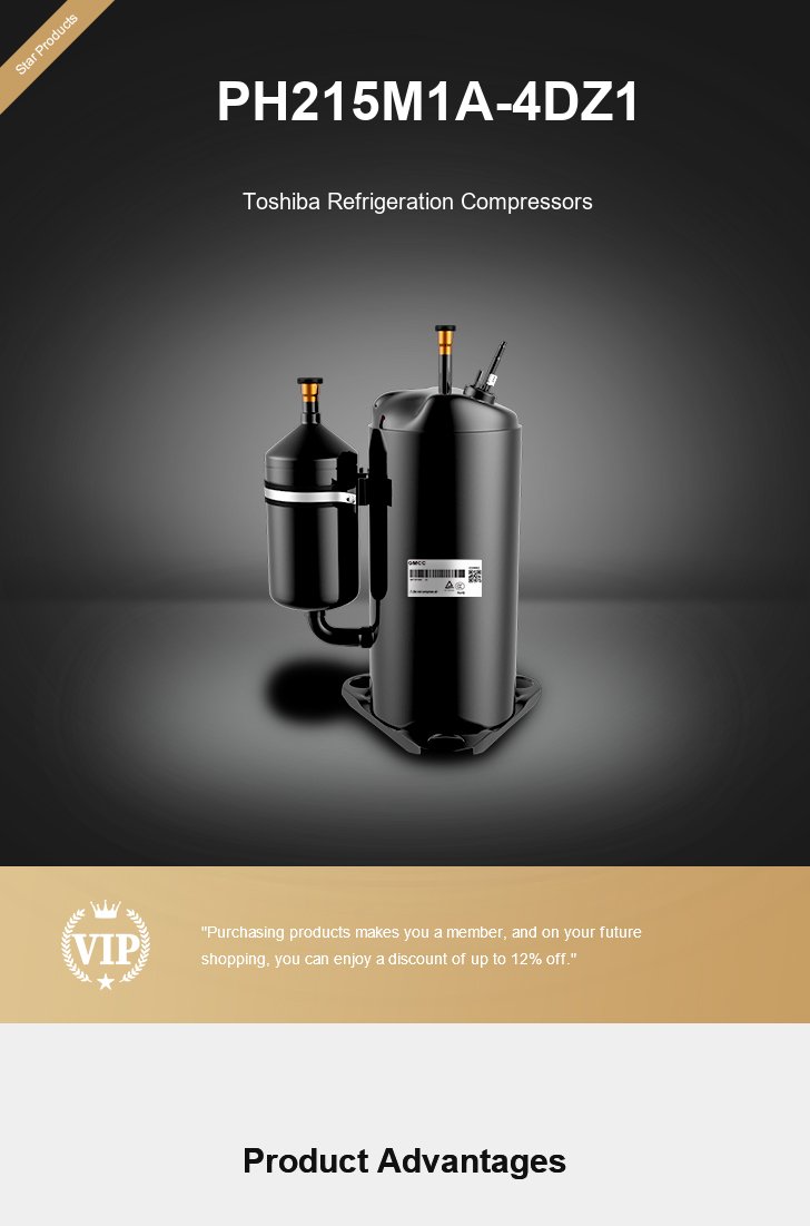 Toshiba Compressor PH215M1A-4DZ1, technical parameters pdf, structure diagram